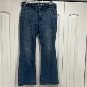 White House Black Market Flare Blue Jeans